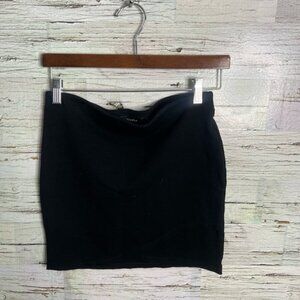 Aritzia Talula Primrose Faux Wrap Pull On Ponte Black Mini Skirt size small